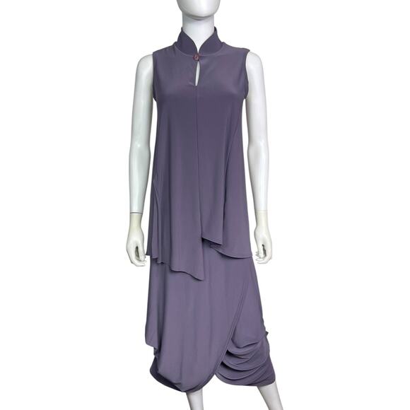 Sympli Women's 6 Lilac Purple Tank Skirt Lagenlook Relaxed Two Piece Set GUC - Picture 1 of 6
